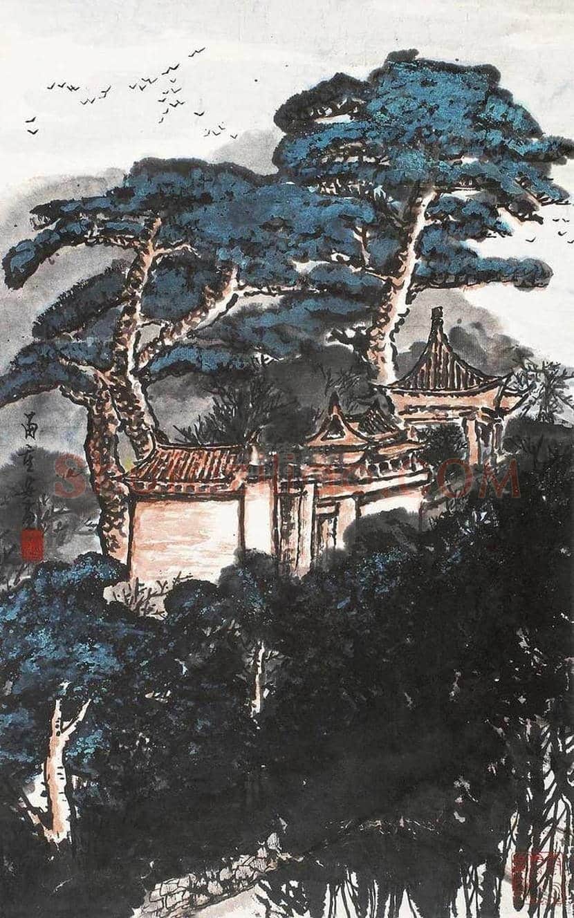 苗重安山水画作品欣赏 | 书画百科