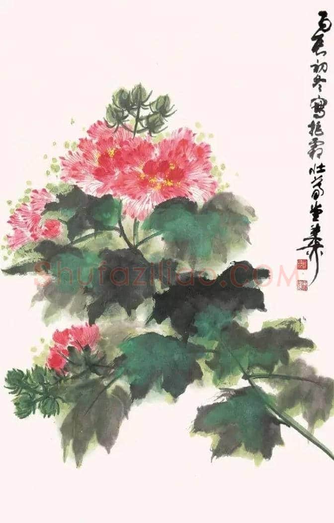 谢稚柳等名家笔下芙蓉花开 | 书画百科