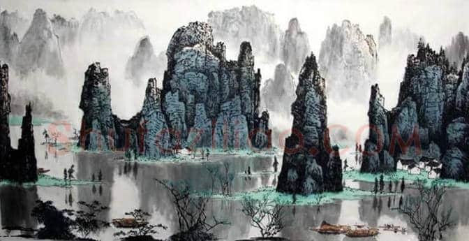 白雪石绘画作品《桂林山水》欣赏(100幅) | 书画文摘