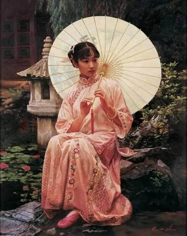 陈逸鸣笔下的女人,也极具东方神韵! | 书画资料
