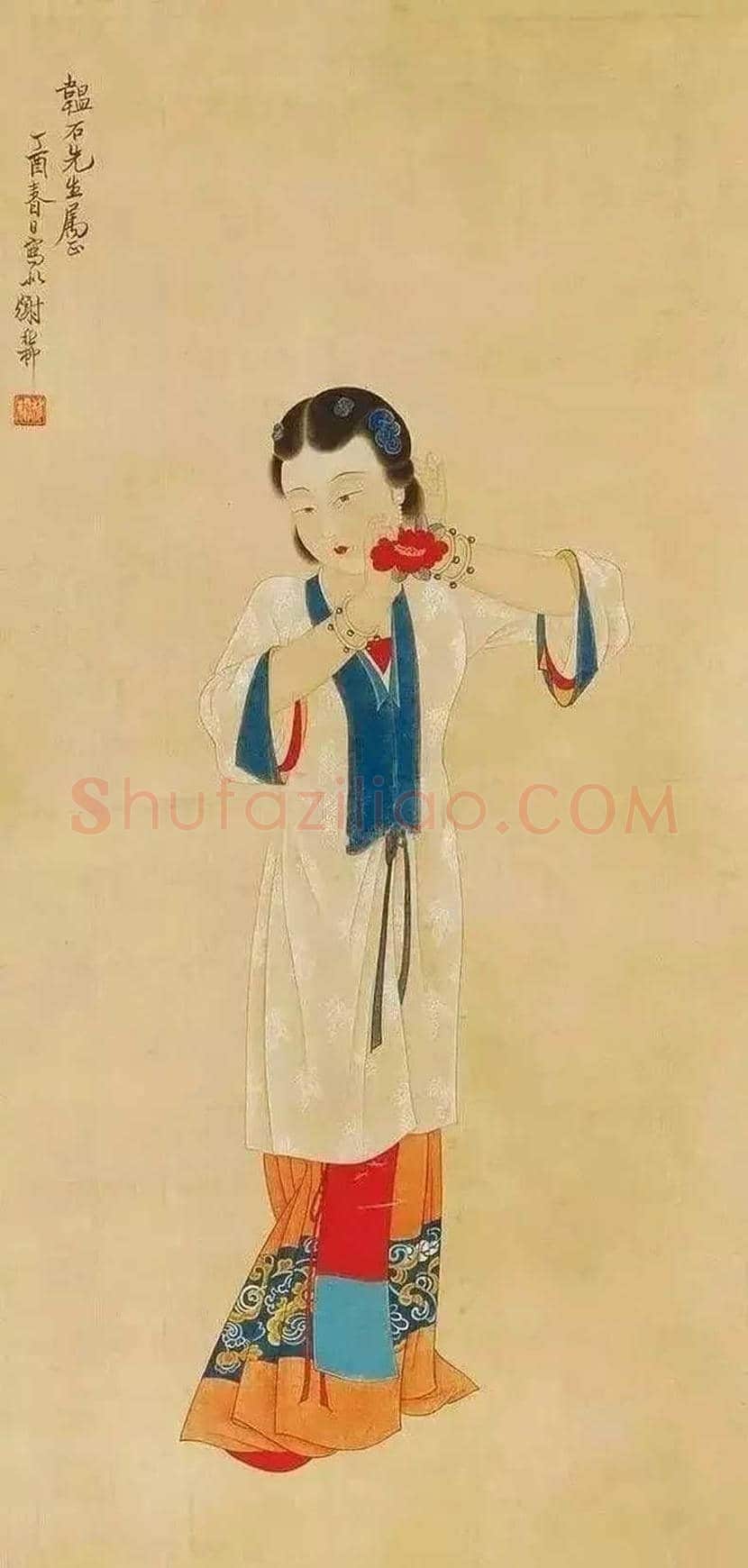 谢稚柳仕女图作品欣赏 | 书画讲解
