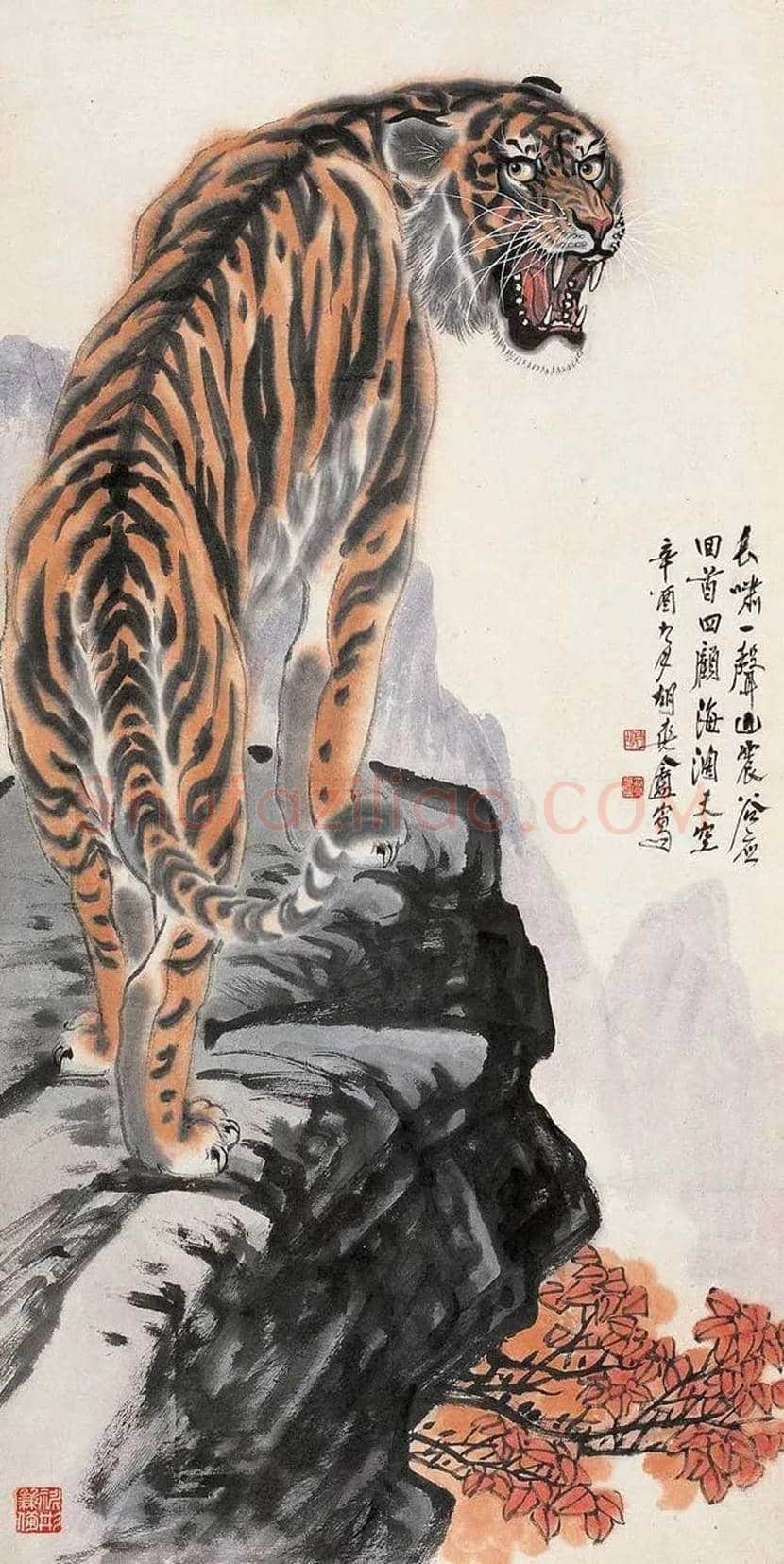 胡爽庵画虎价格及欣赏 | 书画学堂