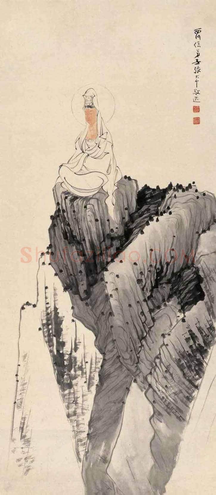 张大千笔下的观音画像 | 书画文摘