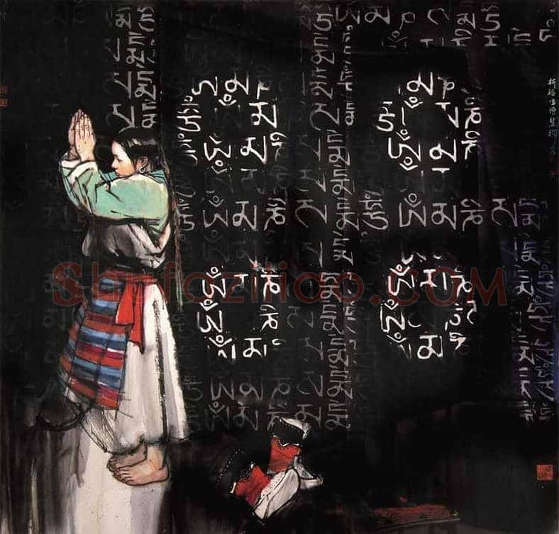 画僧史国良西藏风情人物画！ | 书画常识