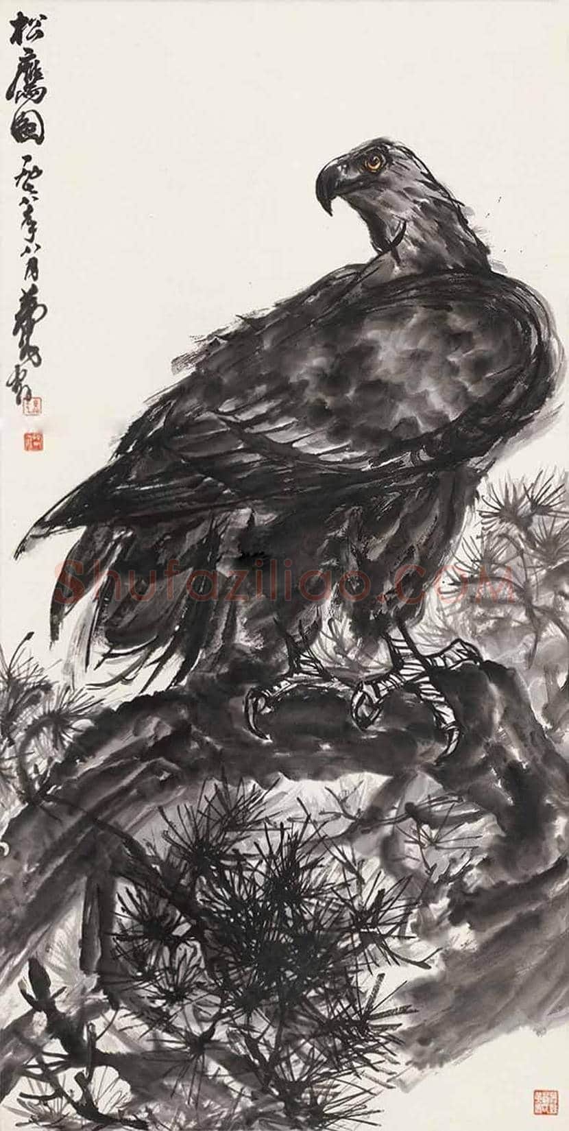 黄胄《松鹰图》欣赏 | 书画学堂