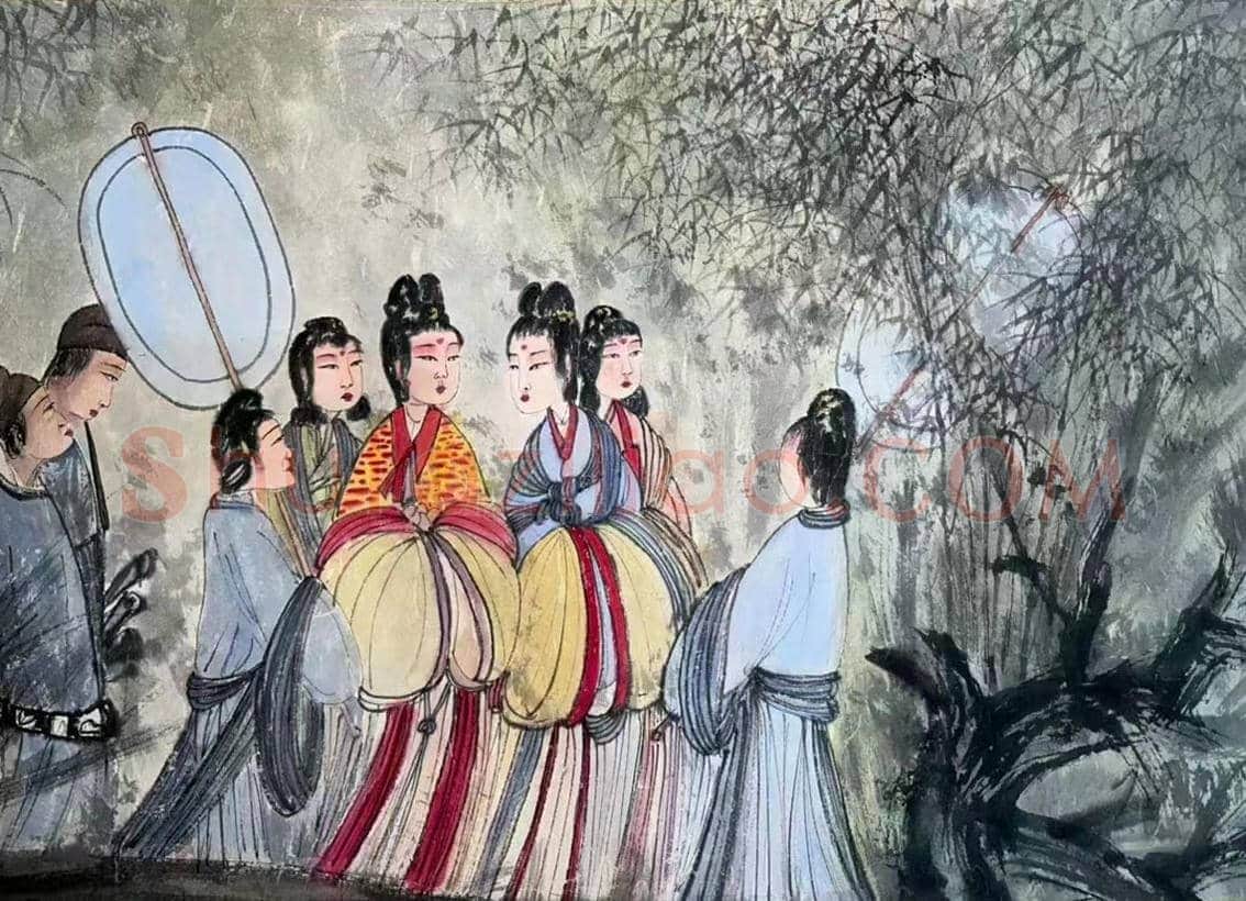傅抱石长卷《丽人行》，铭心经典再现！ | 国画欣赏