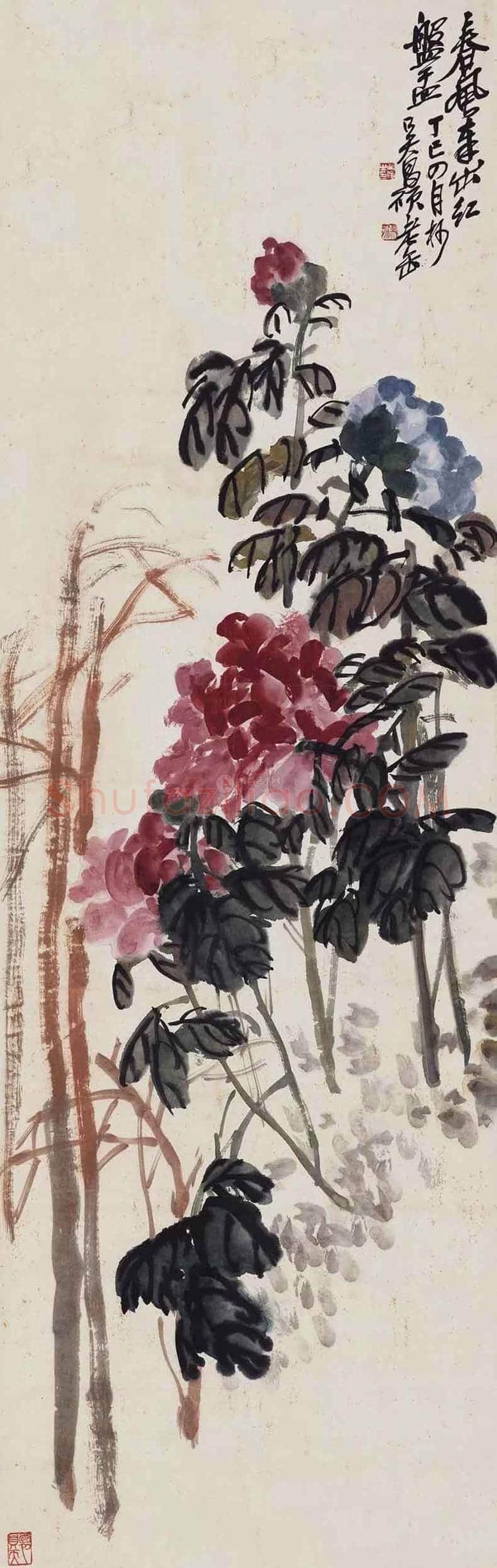 吴昌硕善画牡丹，公推为清末以来第一人 | 书画常识