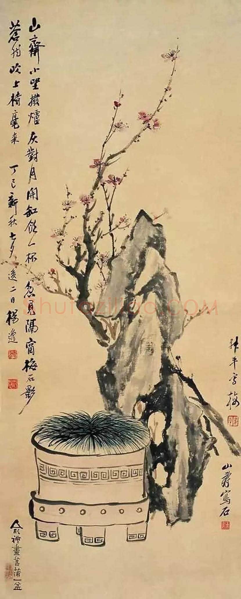黄山寿花鸟画作欣赏 | 书画百科