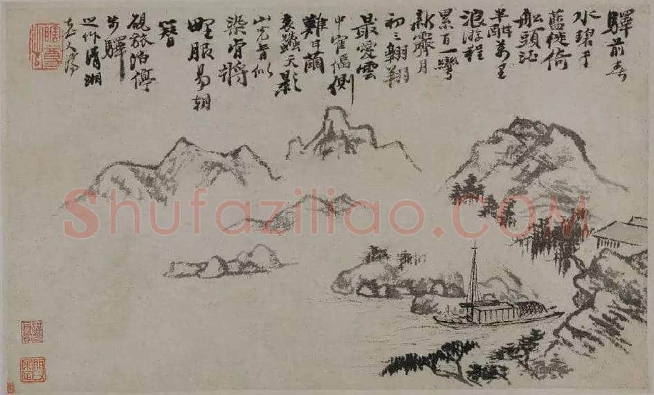 石涛神品《石涛上人山水册》欣赏 | 书画百科