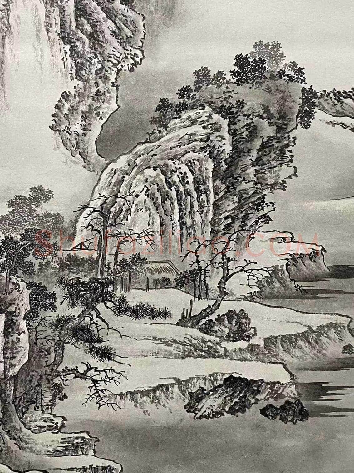 梅莲并蒂之作——仿荆浩《匡庐图》 | 国画图片