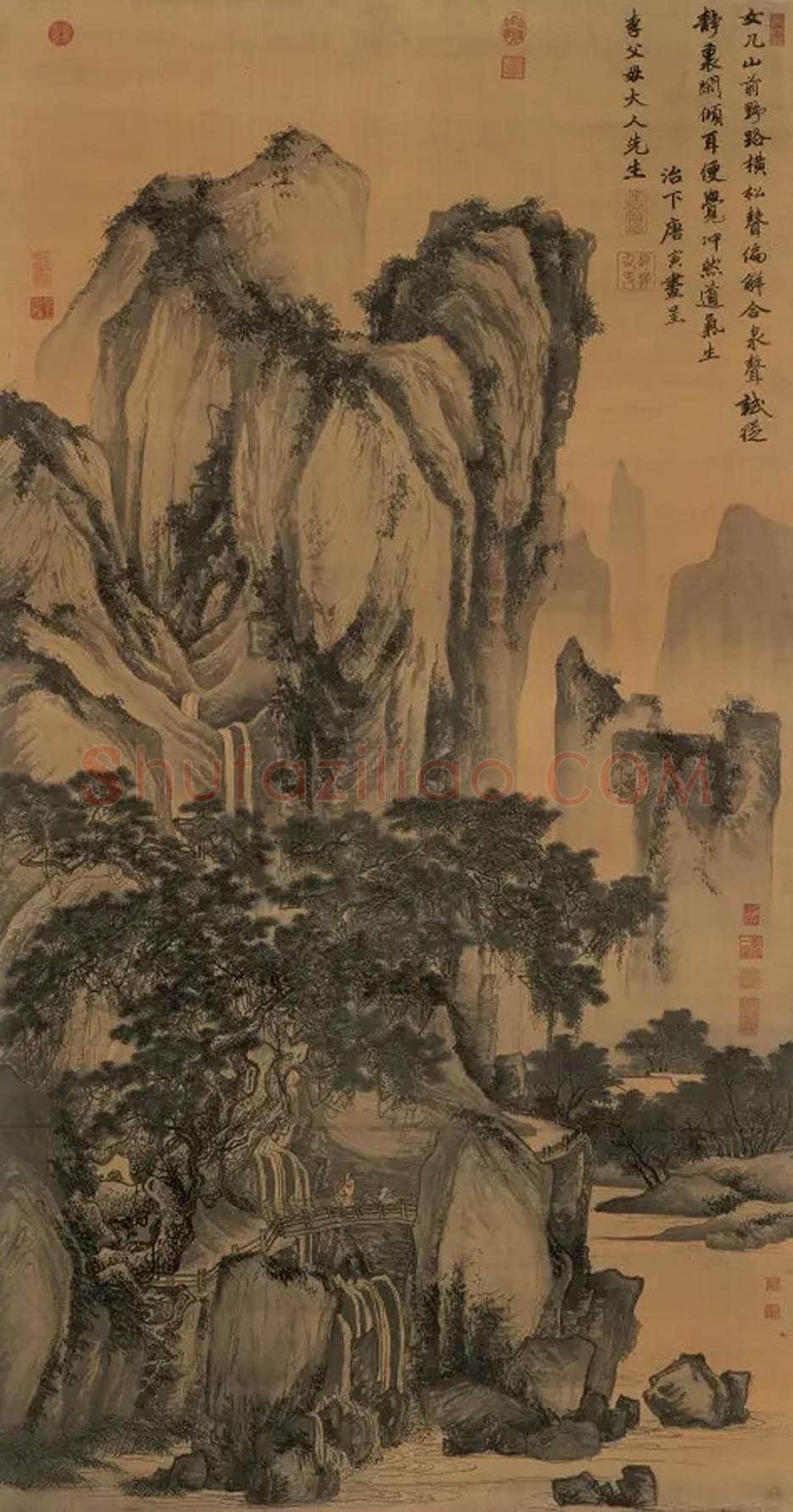 唐寅《山路松声图》欣赏 | 书画学堂