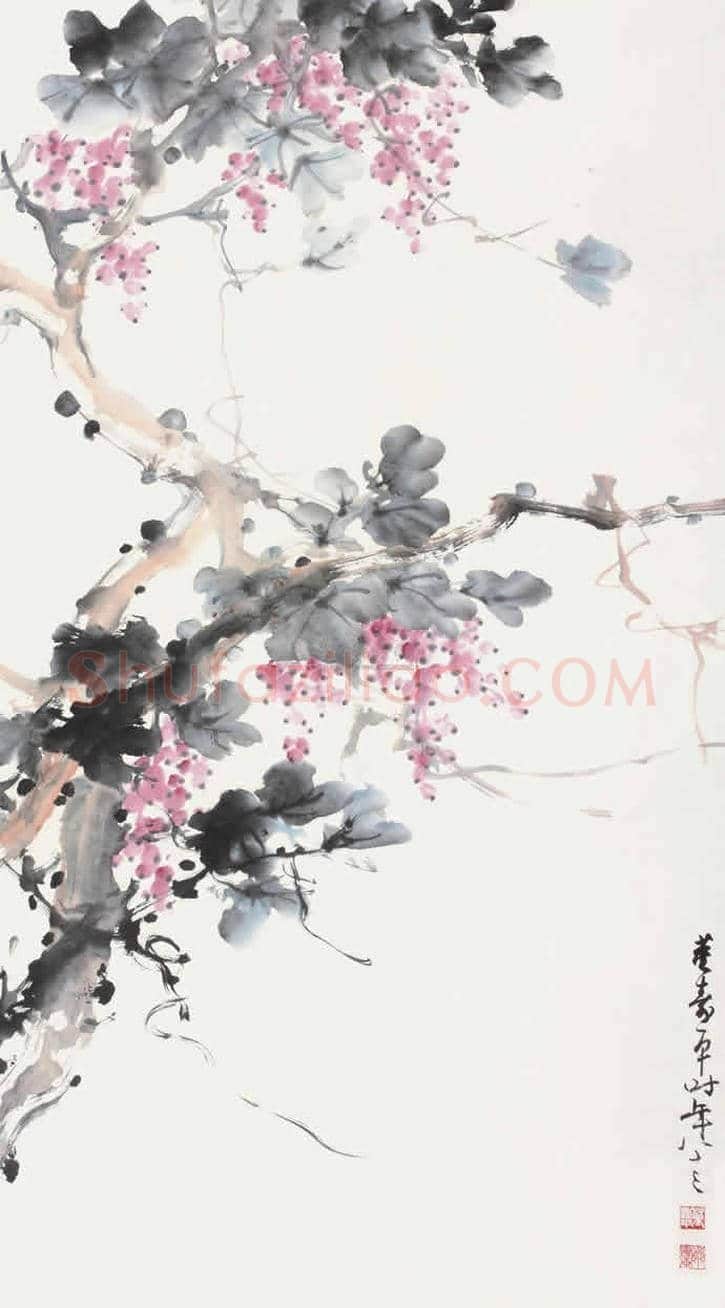 大师董寿平笔下的水墨葡萄欣赏 | 书画学堂