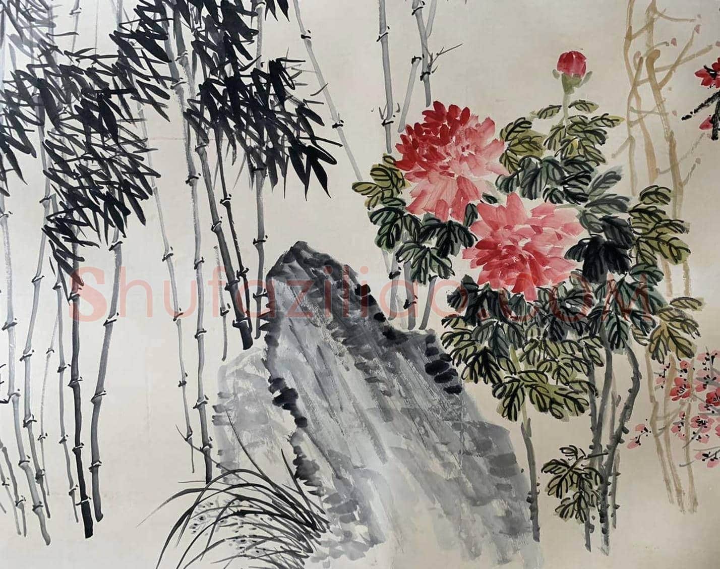 吴昌硕丈六巨制花鸟画,首度面世 | 国画图片