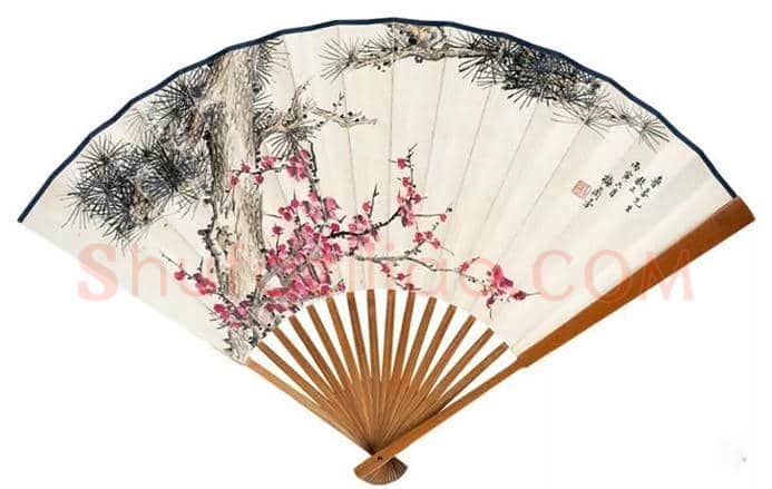 梅兰芳花鸟扇面欣赏,清丽秀雅! | 书画百科