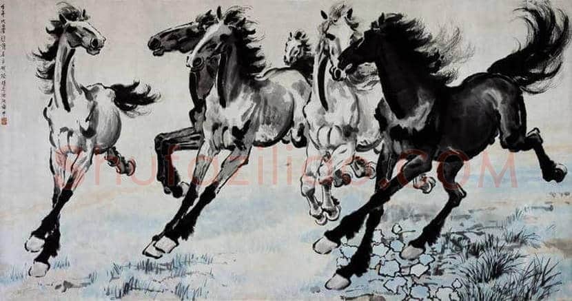 徐悲鸿画马作品高清图片 | 书画资料