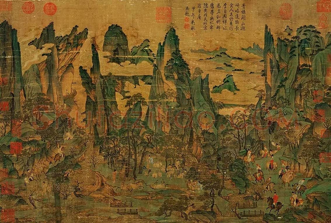 李昭道《明皇幸蜀图》欣赏 | 书画学堂