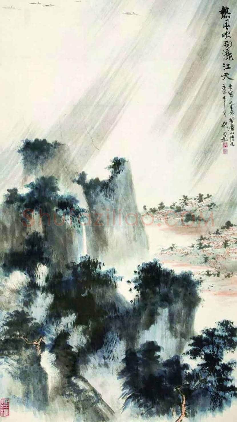 傅抱石等国画名家画里的「雨声」 | 书画常识