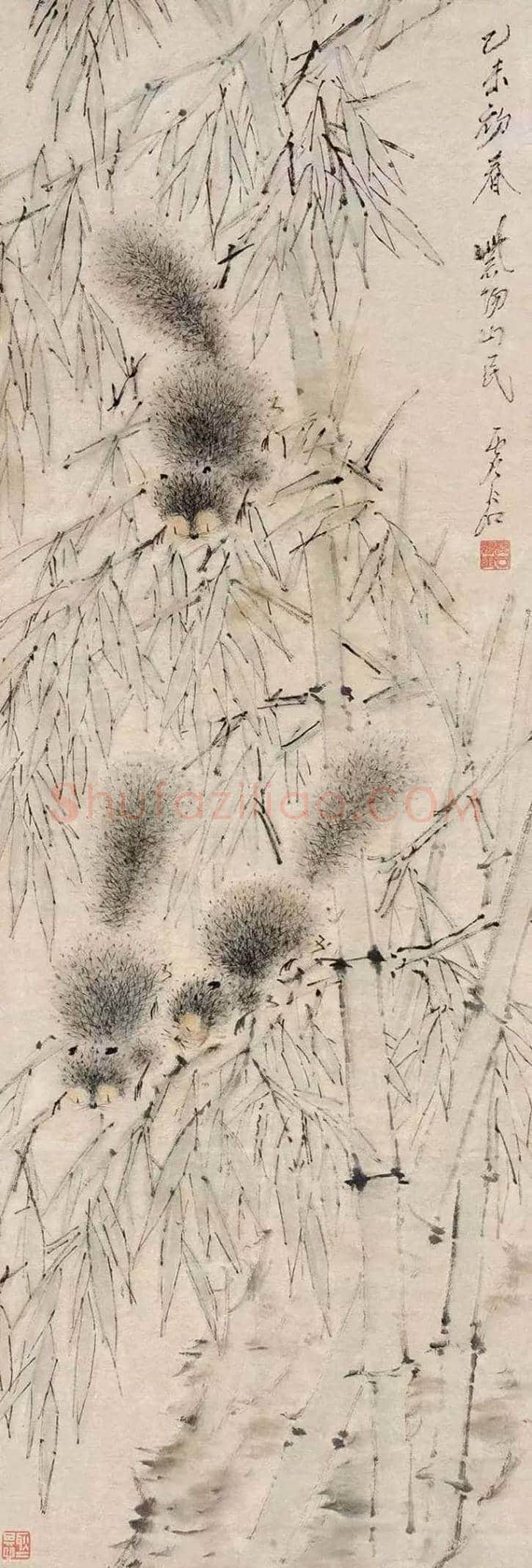 虚谷笔下的松鼠和金鱼欣赏 | 书画科普