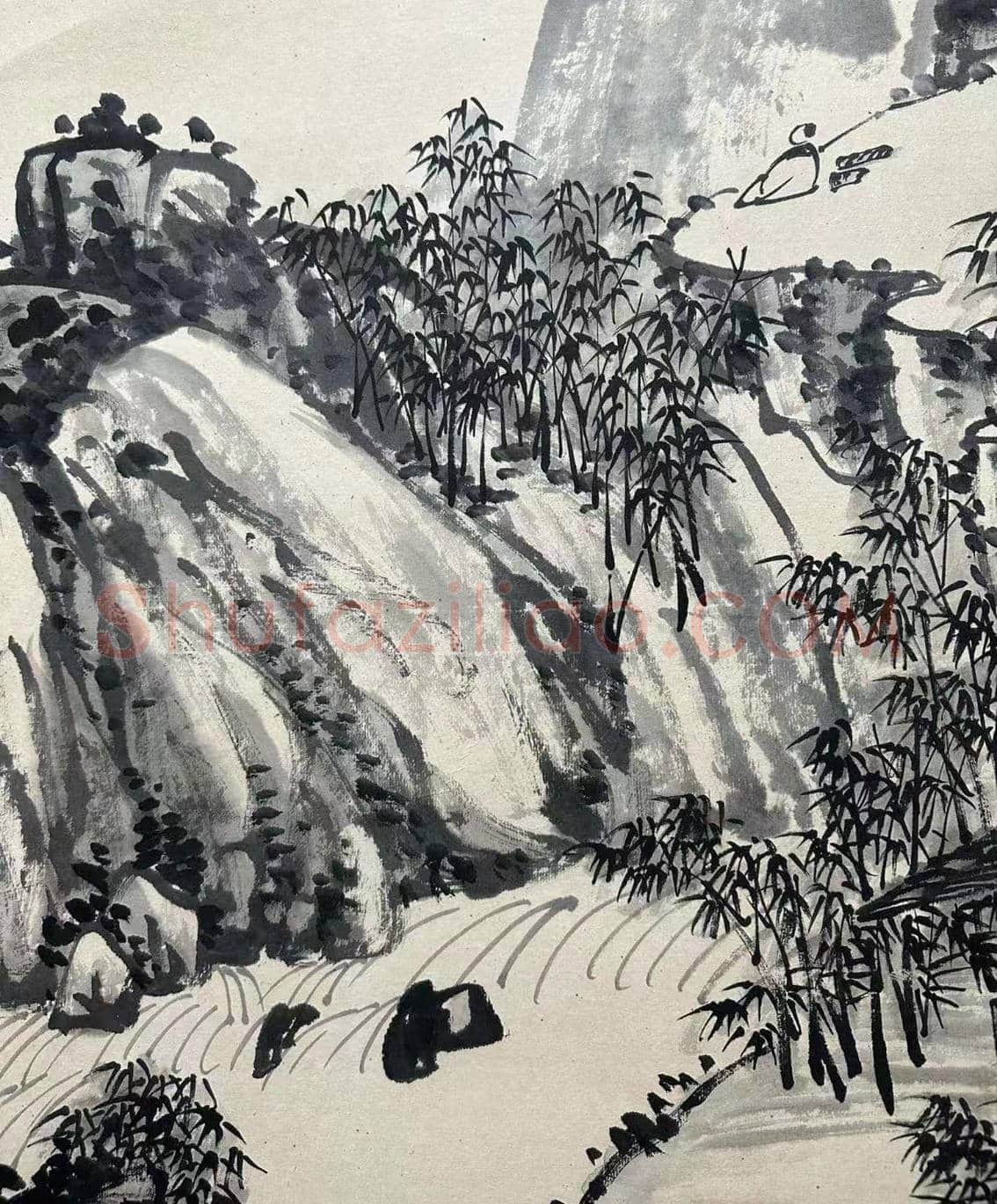 吴昌硕山水画《竹林雅聚》,逸品佳作 | 国画鉴赏