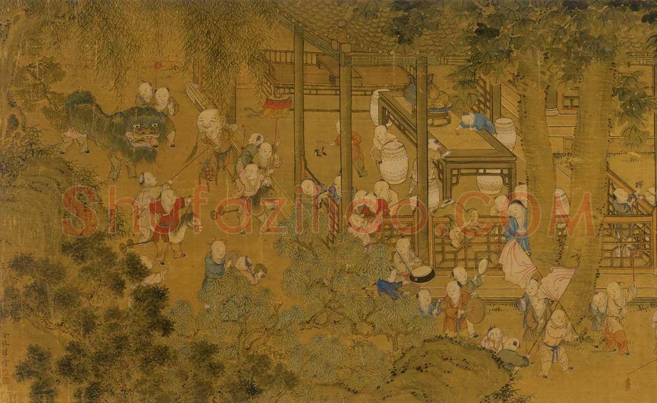 冷枚《百子图》图赏 | 著名国画欣赏