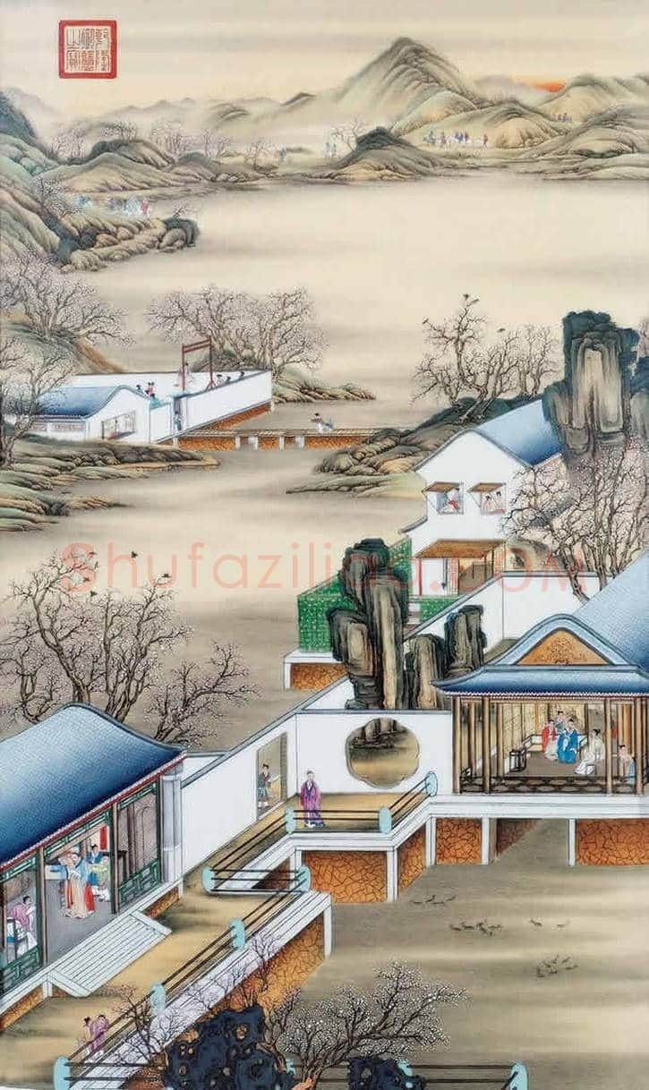 郎世宁《雍正十二月圆明园行乐图》【亿元精品】 | 书画百科
