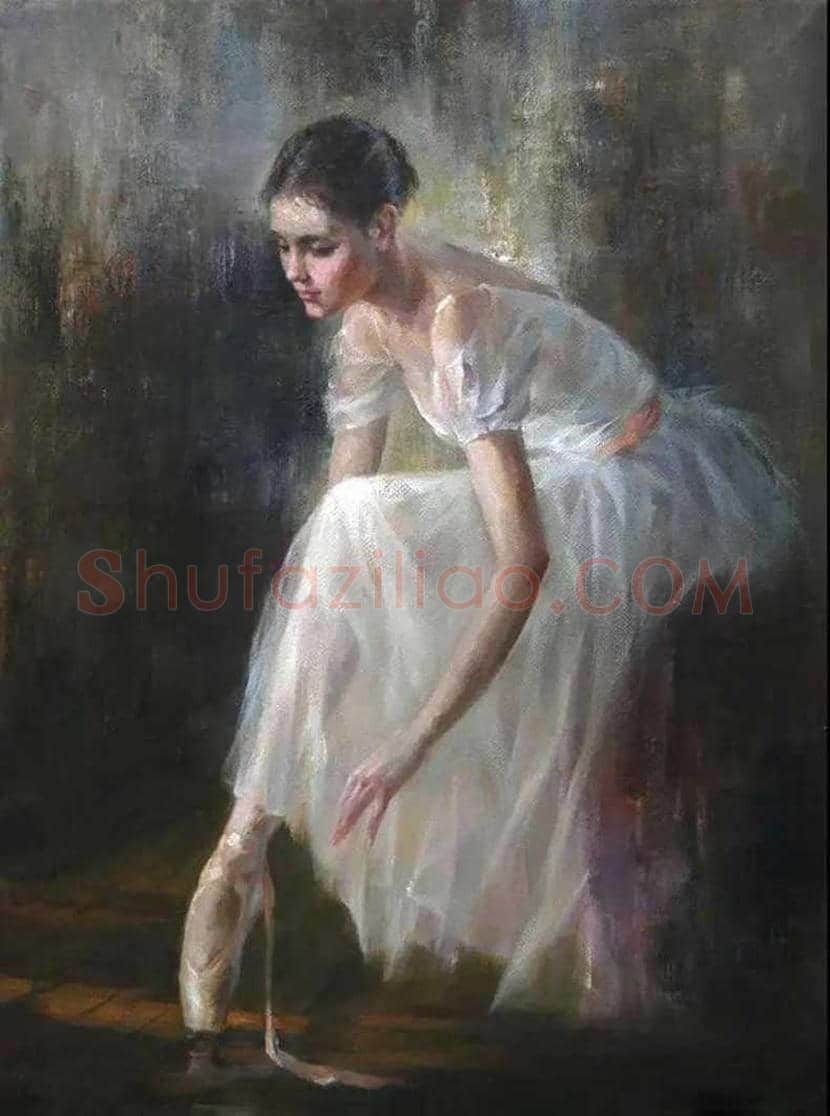 凯文·雷画中的舞女，体现一种静谧的美！ | 书画文摘