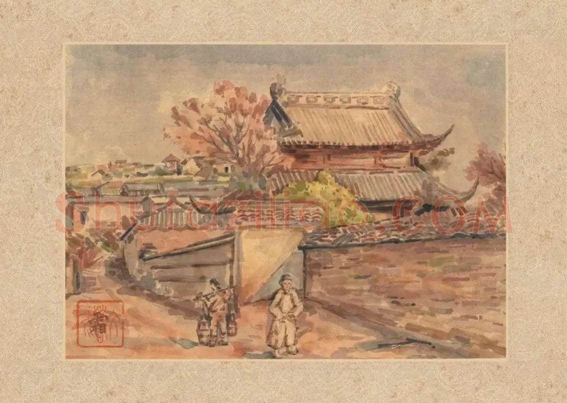 李叔同早期水彩欣赏 | 书画百科