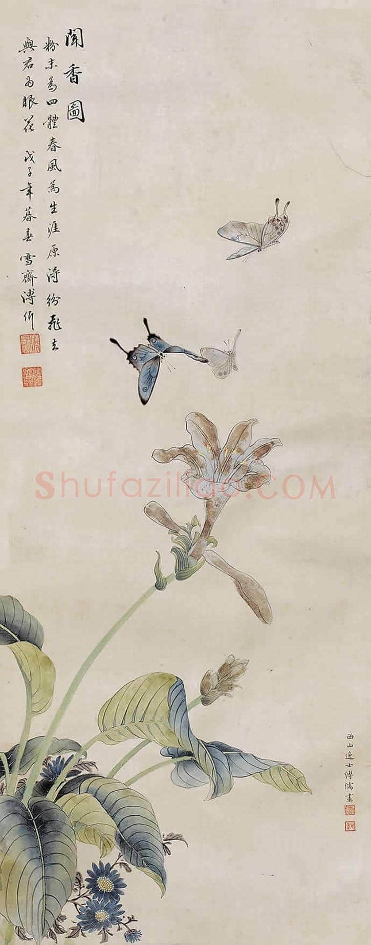 溥儒花卉作品欣赏 | 书画知识