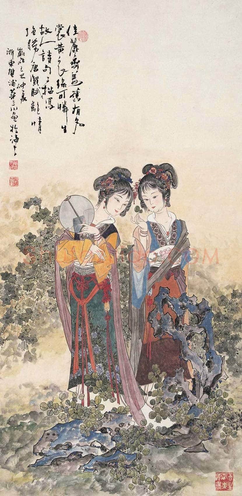 华三川工笔仕女作品欣赏 | 书画科普