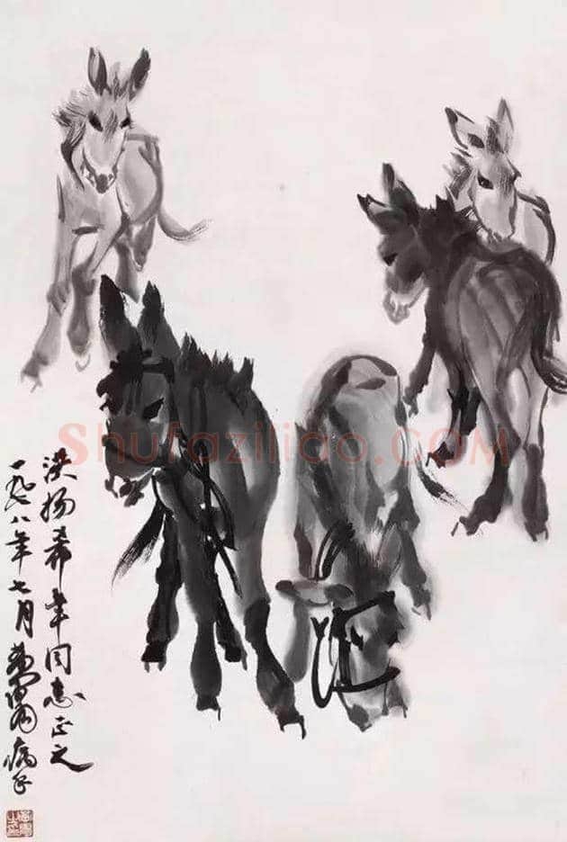 黄胄不但擅长画驴，也擅画狗 | 书画资料