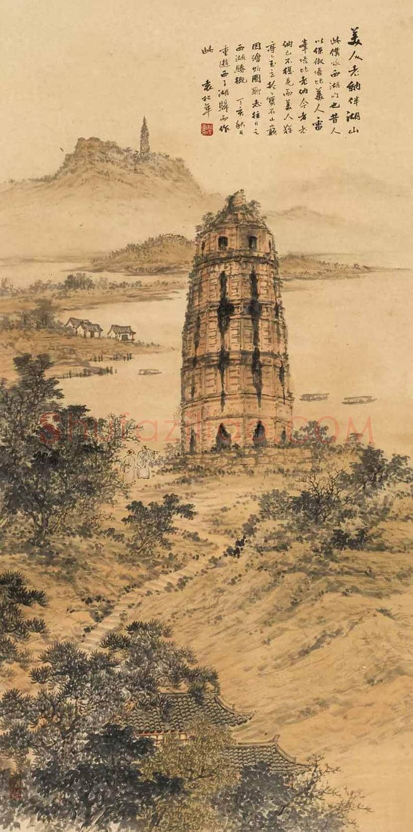 袁松年山水画作品欣赏 | 书画讲解
