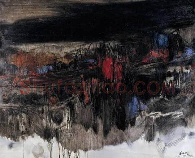 朱德群(1951-2004期间)作品欣赏 | 书画百科