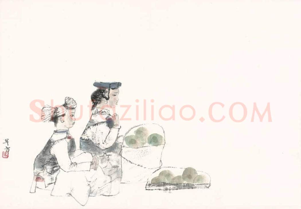 周思聪人物册页图赏 | 著名国画欣赏