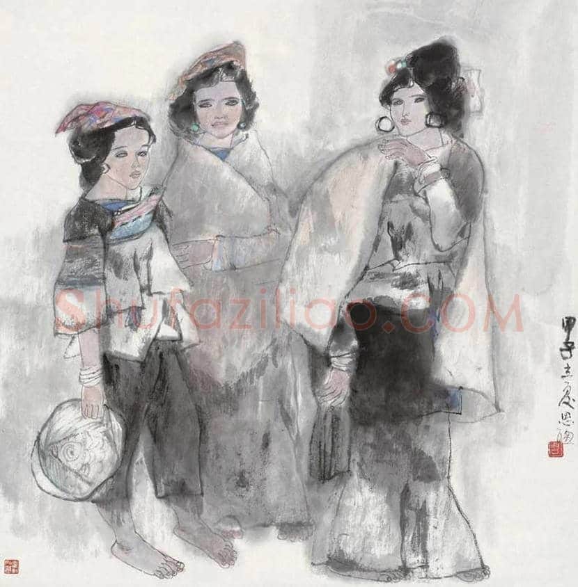 周思聪人物画作品欣赏 | 书画讲解