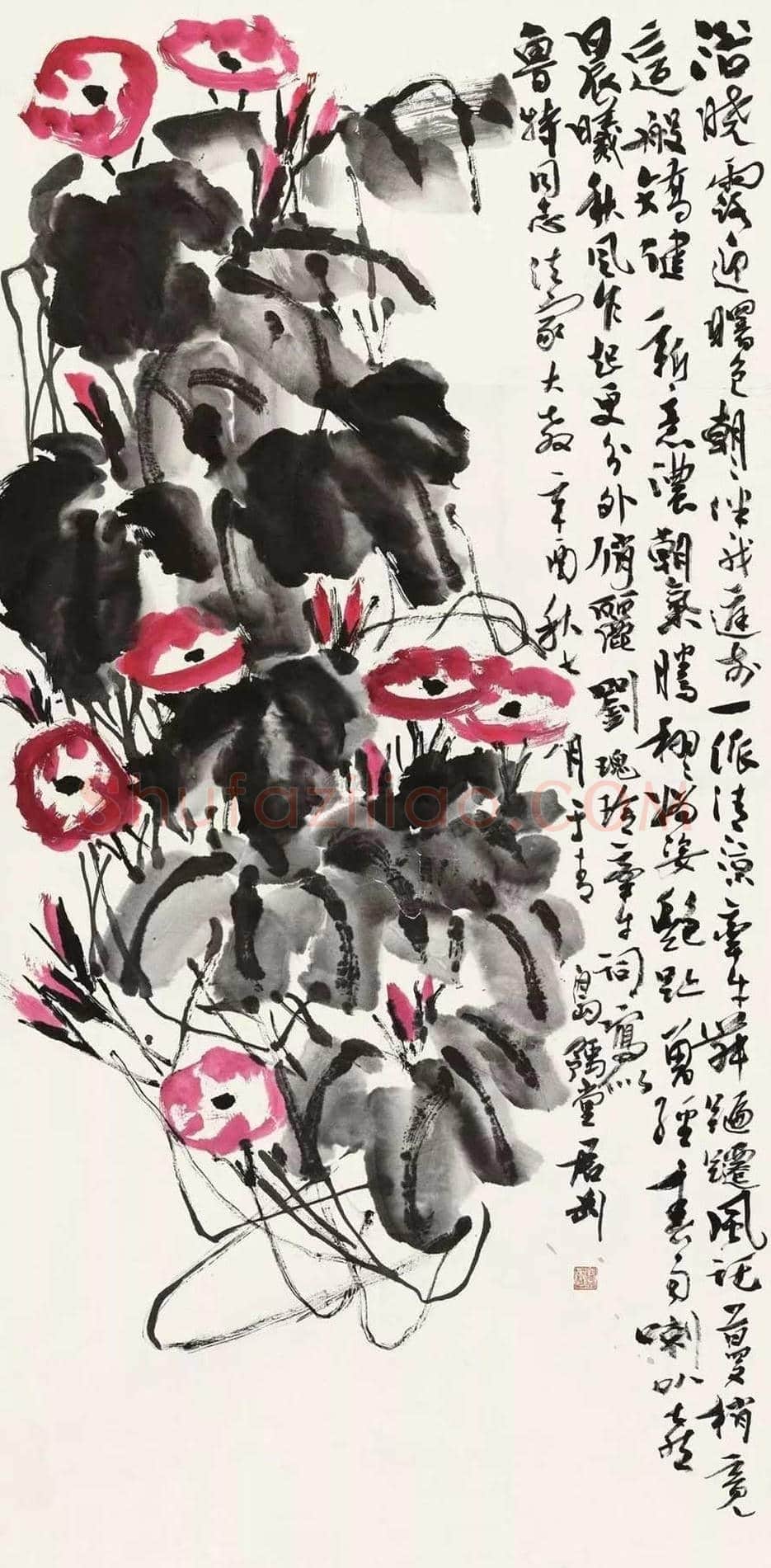 钱君匋笔下的牵牛花,清新奔放 | 书画文摘