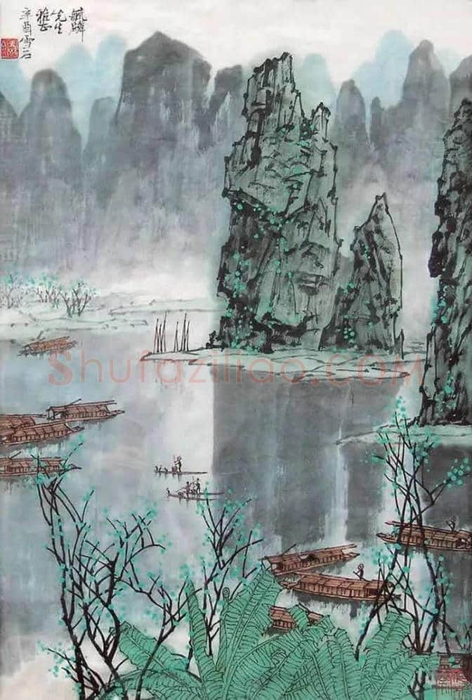 白雪石绘画作品《桂林山水》欣赏(100幅) | 书画文摘