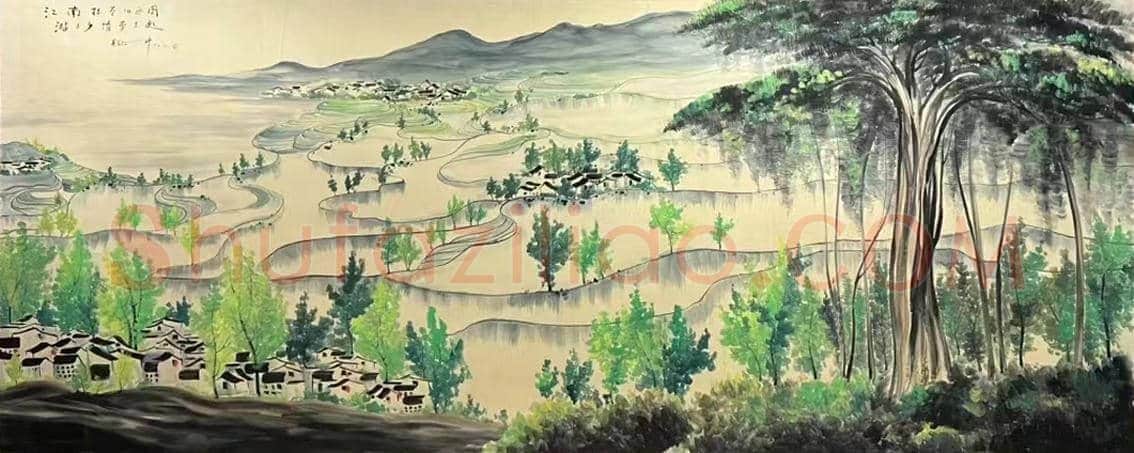 典范巨制——吴冠中《江南旧画图》 | 国画作品