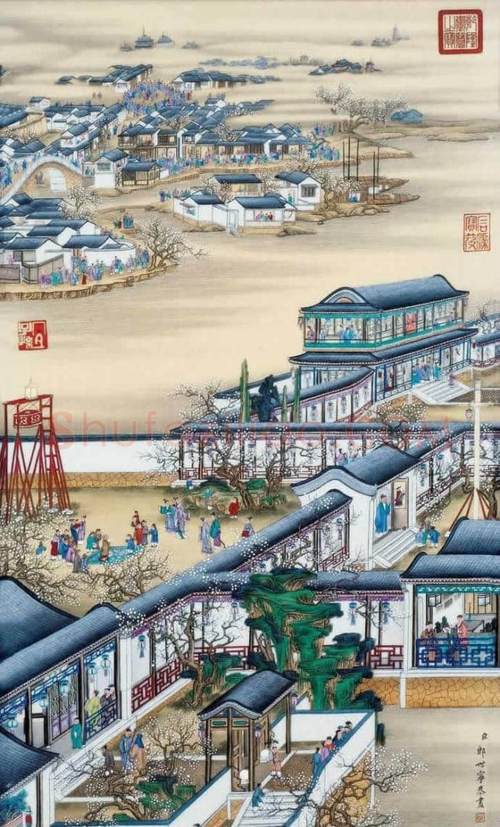郎世宁《雍正十二月圆明园行乐图》【亿元精品】 | 书画百科