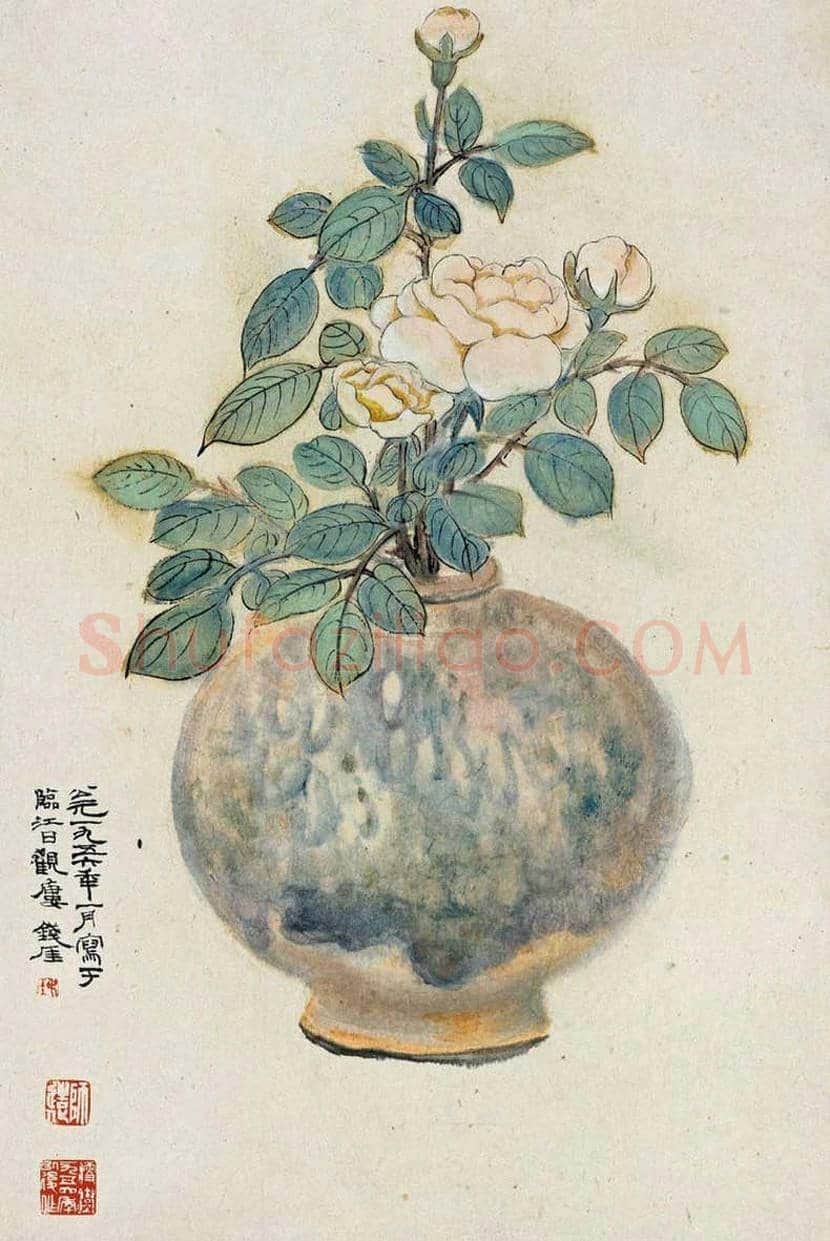 钱瘦铁花鸟画作品欣赏 | 书画讲解