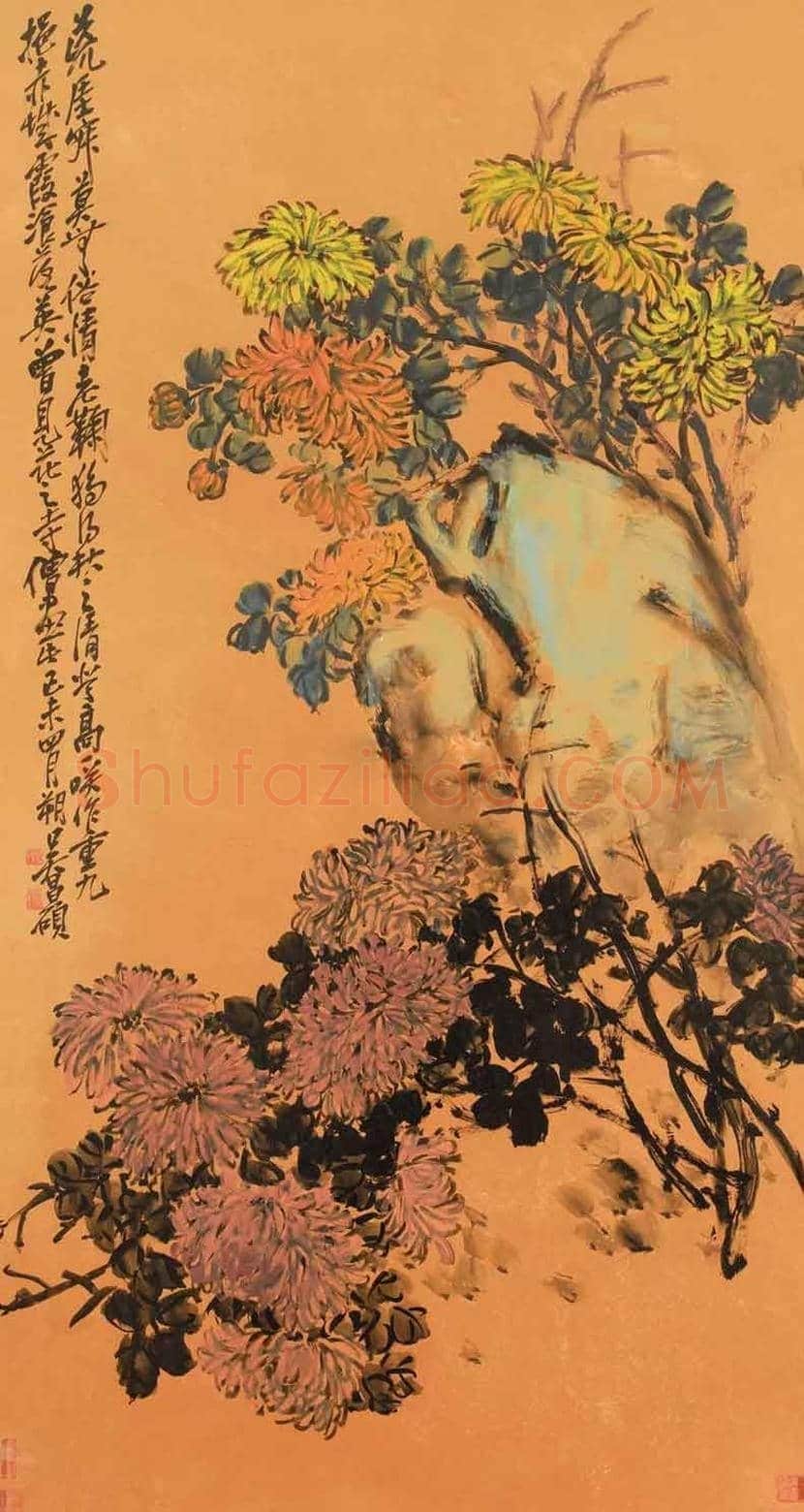 吴昌硕笔下的菊花 | 书画讲解