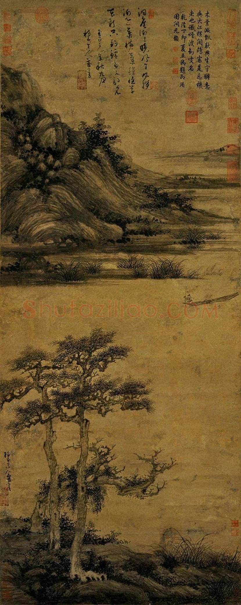 吴镇代表作《洞庭渔隐图》欣赏 | 书画讲解