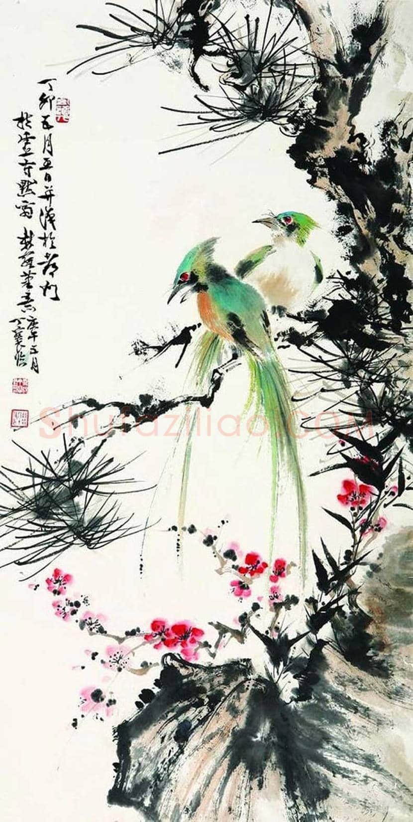 丁宝书花鸟画作品欣赏 | 书画科普