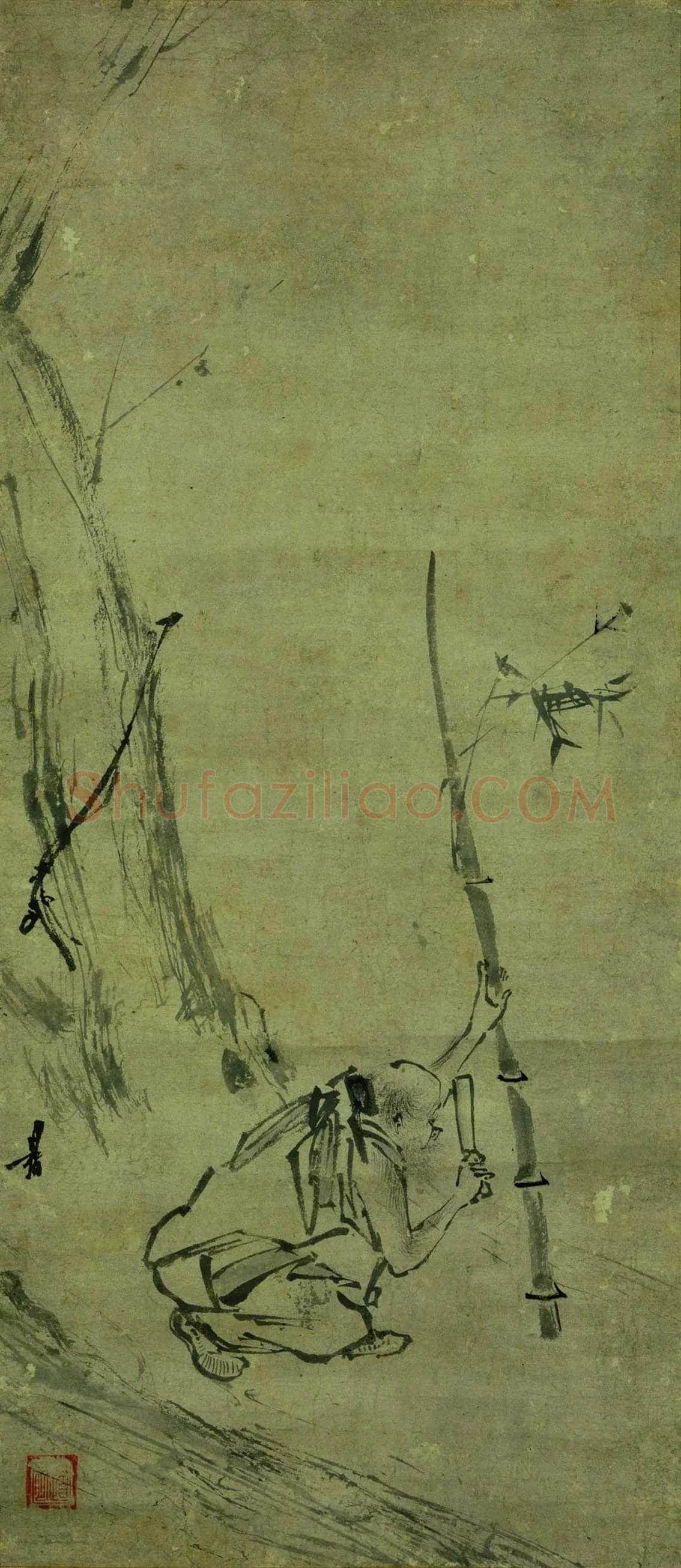 梁楷《六祖截竹图》欣赏 | 书画百科