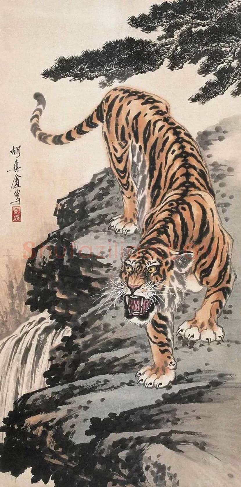 胡爽庵画虎价格及欣赏 | 书画学堂