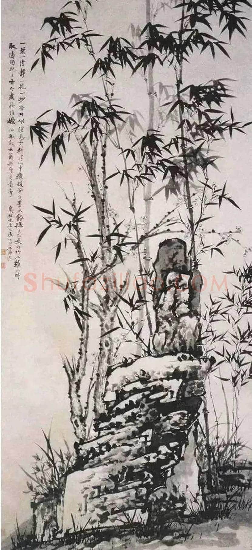 石涛《竹石图》欣赏 | 书画文摘
