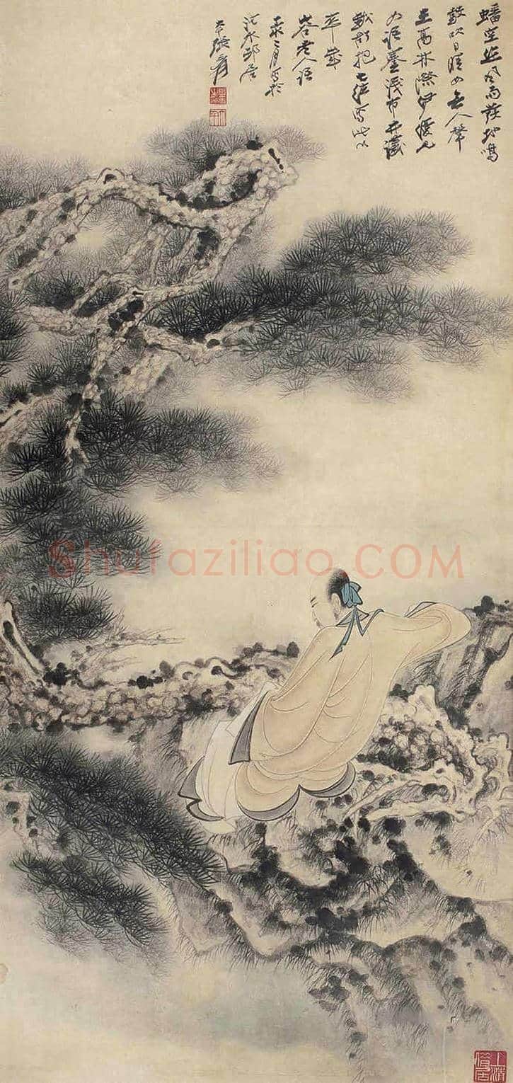 张大千高士图拍卖价格 | 书画学堂