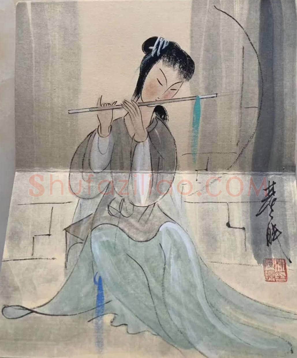 林风眠册页《八美图》，仕女画集大成之作 | 国画欣赏