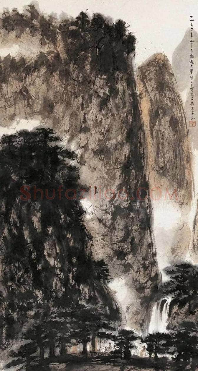 傅抱石山水画创作最高成就:飞瀑流泉 | 书画百科
