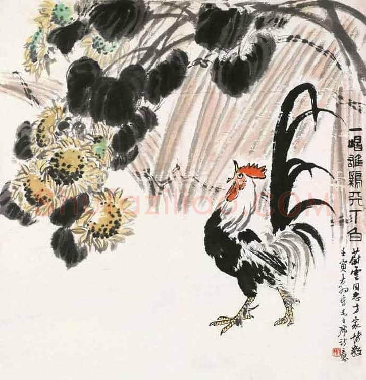 陈大羽《一唱雄鸡天下白》拍卖价格 | 书画知识