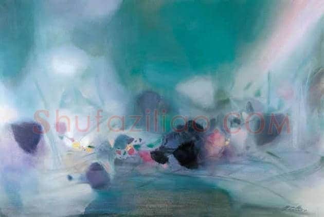 朱德群(1951-2004期间)作品欣赏 | 书画百科